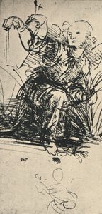 Studien eines knienden Engels von Leonardo da Vinci