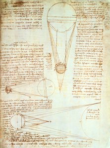 Studien zur Beleuchtung des Mondes, fol. 1r aus dem Codex Leicester, ca. 1506-08 von Leonardo da Vinci