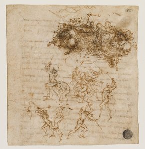 Studie für die Schlacht von Anghiari, ca. 1503-1504 von Leonardo da Vinci