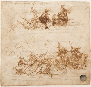 Studie für die Schlacht von Anghiari, ca. 1503-1504
