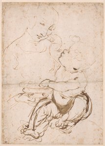 Studie für die Madonna mit einer Obstschale, ca. 1478 von Leonardo da Vinci