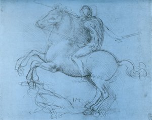 Studie für das Sforza-Denkmal, ca. 1488-1493, 1954 von Leonardo da Vinci