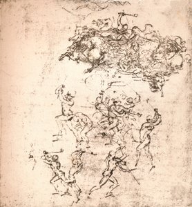 Studie für den Karton der Schlacht von Anghiari, ca. 1472-1505, 1883 von Leonardo da Vinci