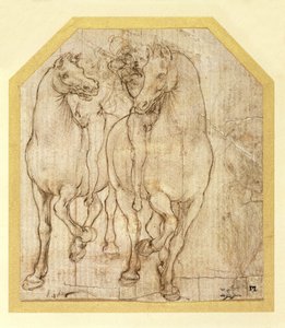 Studie von Pferden und Reitern, ca. 1480