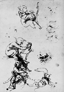 Studie eines Kindes mit einer Katze, 1478-1481, 1945 von Leonardo da Vinci