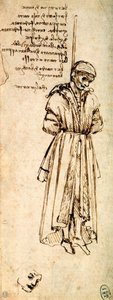 Studie des gehängten Bernardo di Bandino Baroncelli, Mörder von Giuliano de Medici, 1479 von Leonardo da Vinci