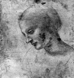 Studie des Kopfes der Madonna von Leonardo da Vinci