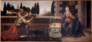 Die Verkündigung, 1472-1475 von Leonardo da Vinci