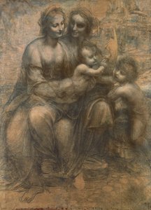 Die Jungfrau und das Kind mit der heiligen Anna und dem kleinen Johannes dem Täufer, ca. 1499-1500