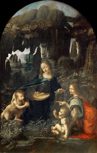 Die Felsgrottenmadonna, zwischen 1492 und 1508 von Leonardo da Vinci