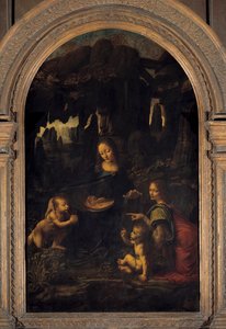 Die Jungfrau, das Jesuskind, Johannes der Täufer und ein Engel oder „Die Jungfrau der Felsen“ von Leonardo da Vinci