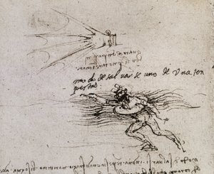 Die Palme und die Boje, Codex Atlanticus von Leonardo da Vinci