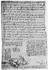 Bahnen geworfener Steine und Tropfen, spätes 15. oder frühes 16. Jahrhundert, 1954 von Leonardo da Vinci