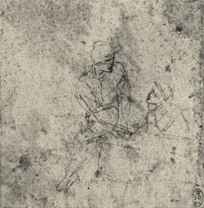 Zwei Figuren im Gespräch, ca. 1480 von Leonardo da Vinci