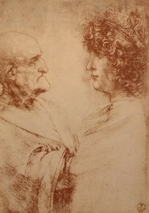 Zwei Köpfe im Profil, ca. 1500
