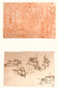 Zwei Zeichnungen, ca. 1472-1519 von Leonardo da Vinci