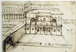 Stadtplanung: architektonischer Plan (16) von Leonardo da Vinci (Leonardo da Vinci) von Leonardo da Vinci