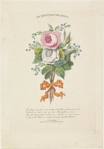 Rosen mit Silhouettenporträts von Willem I Frederik, König der Niederlande, Wilhelmina von Preußen, ihren Kindern, seinen Eltern und seiner Schwester von Leonardus Schweickhardt