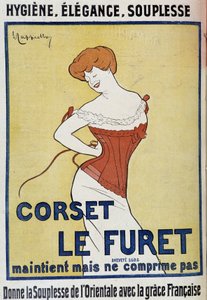 Werbung „corset Le Ferret“ - von Leonetto Cappiello, in „Le Cri de Paris“ von Leonetto Cappiello