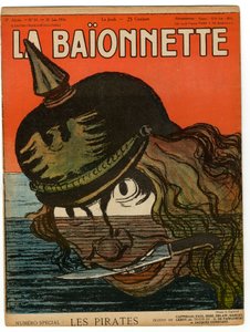 Titelblatt von „La Baionnette“, satirisch in Farben