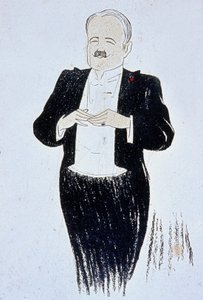 Marcel Prevost (1862-1941) französischer Romanautor, Zeichnung von Cappiello 1905
