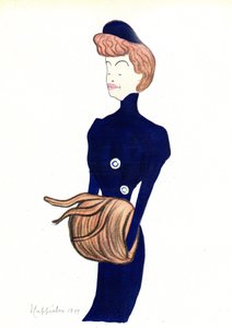 Porträt der Komikerin Gabrielle Reyu genannt Rejane (1856-1920) Karikatur von Leonetto Cappiello (1875-1942) 1903 von Leonetto Cappiello