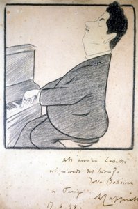 Porträt von Giacomo Puccini (1858-1924), italienischer Komponist. Karikatur von Leonetto Cappiello von Leonetto Cappiello