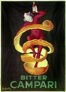 Plakat für den Aperitif Bitter Campari. Illustration von Leonetto Cappiello, 1921 Paris, dekorative Kunst