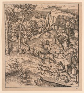 Eine Hirschjagd, aus "Der Weisskunig" von Leonhard Beck
