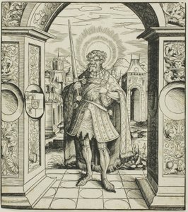 Heiliger Rolandus, aus Heilige verbunden mit dem Haus Habsburg von Leonhard Beck