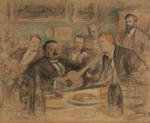 Konstantin Korovins Namenstagsparty, 1912 von Leonid Osipovic Pasternak