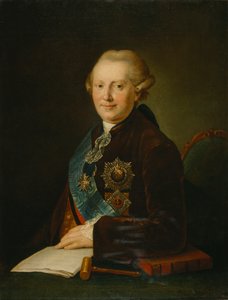 Porträt von Prinz Alexander Alexejewitsch Wjasemski, 1780er Jahre