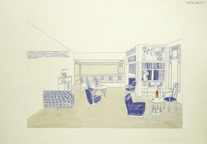 Ein Entwurf für ein Zimmer, ca. 1901 von Leopold (after) Bauer