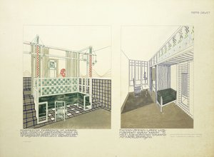 Kinderzimmer und Gästezimmer, ca. 1901 von Leopold (after) Bauer