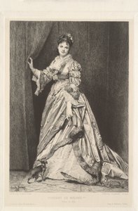 Porträt von Madame *** von Leopold Flameng