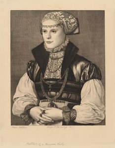 Porträt einer deutschen Dame von Leopold Flameng