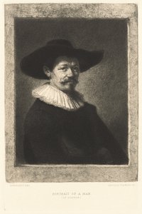 Porträt eines Mannes (Der Vergolder) von Leopold Flameng after Rembrandt van Rijn