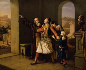 Ein griechischer Krieger nimmt Abschied von Leopold Löffler Edler von Radymno