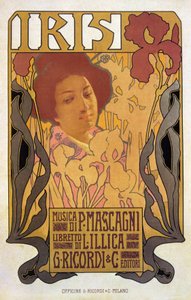 Iris, Poster für die Oper von Pietro Mascagni von Leopoldo Metlicovitz