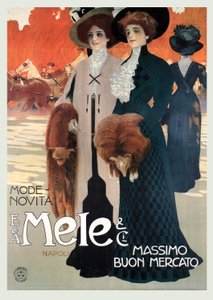 Frauen in einem High-Fashion-Geschäft bei Mele von Leopoldo Metlicovitz