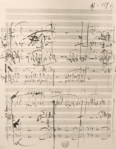 Musikalische Partitur für 