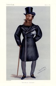 Generalmajor Henry Hope Crealock - Porträt stehend mit Stock und Zylinder von Leslie Matthew (1851 1922) Ward