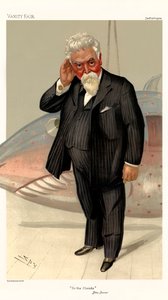 Sir Hiram Stevens Maxim - Porträt stehend von Leslie Matthew (1851 1922) Ward