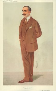 Mr. Douglas Vickers, Brightside DV, 30. Dezember 1909, Vanity Fair Karikatur von Leslie Matthew Ward