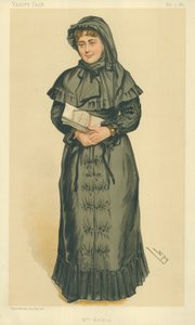 Mrs. Georgina Weldon, Mrs. Weldon, 3. Mai 1884, Vanity Fair Karikatur von Leslie Matthew Ward