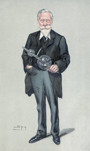Sir William Crookes, englischer Physiker und Chemiker, ca. 1900er Jahre von Leslie Matthew Ward