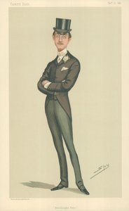 Der ehrenwerte C R Spencer, Bradlaughs Baby, 10. Dezember 1881, Vanity Fair Karikatur von Leslie Matthew Ward