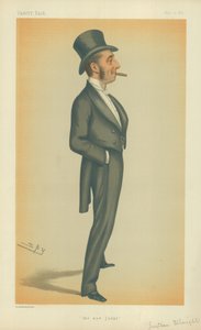 Der ehrenwerte Mr. Justice Straight, Der neue Richter, 10. Mai 1879, Vanity Fair Karikatur von Leslie Matthew Ward
