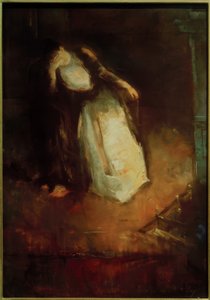 Frau am Kamin von Lesser Ury