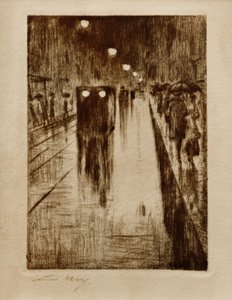 Leipziger Straße im Regen